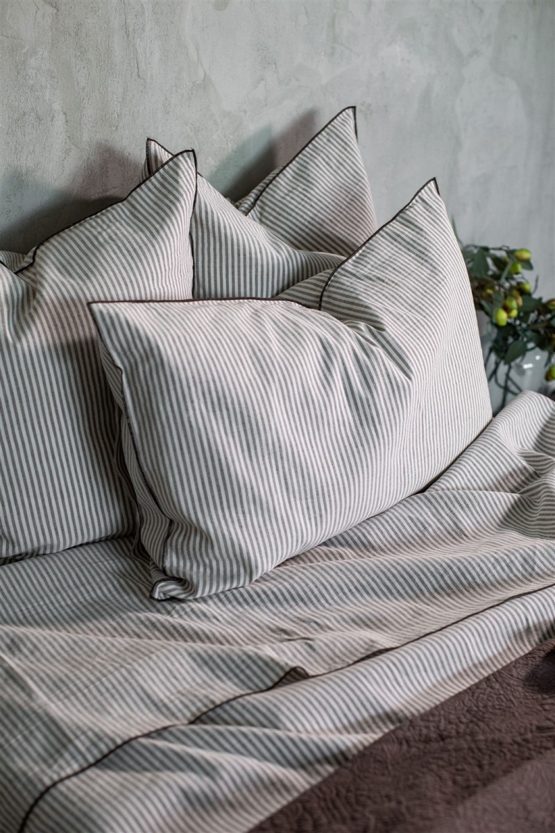 Striped Linen Pillowcase