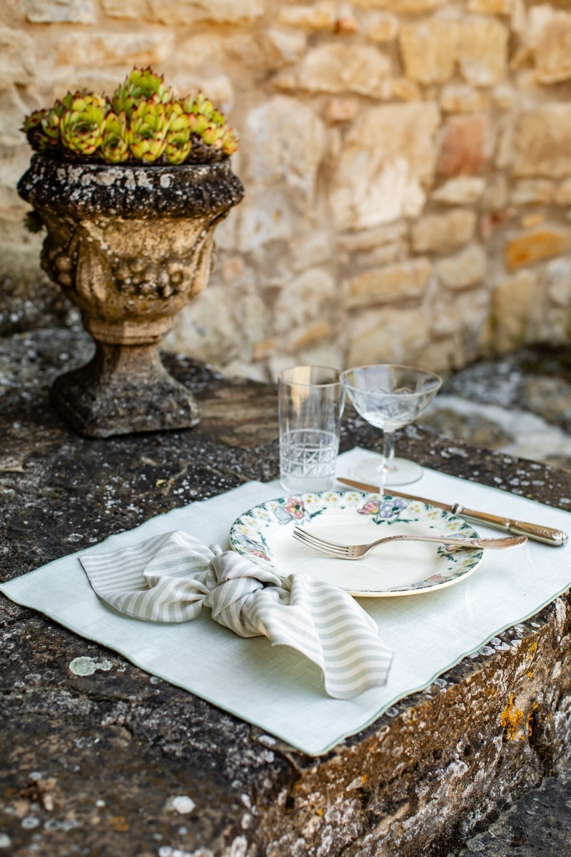 Linen Placemat Stain Resistant Filo