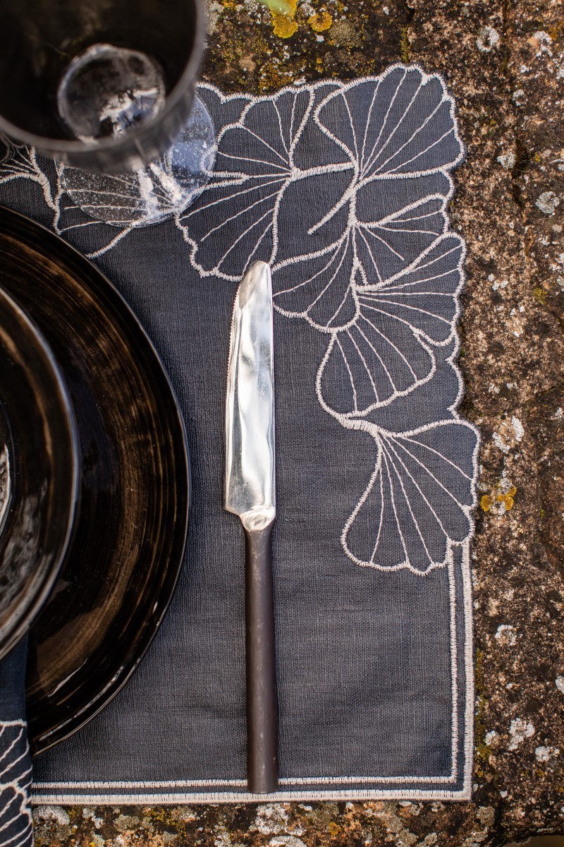 Ginkgo Placemat in Stain Resistant Linen