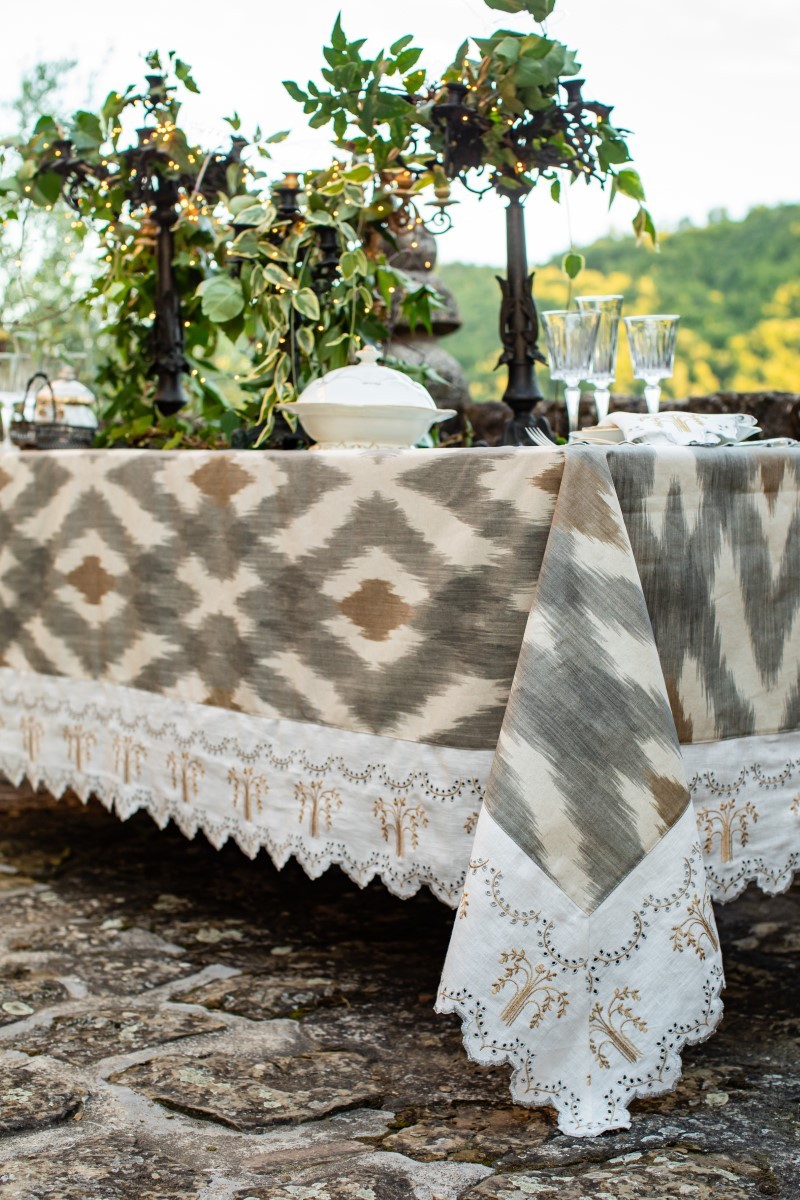 Eden Stain-Free Cotton Tablecloth