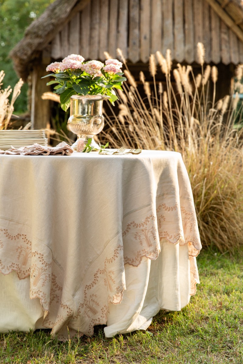 Eden Stain-Free Linen Tablecloth