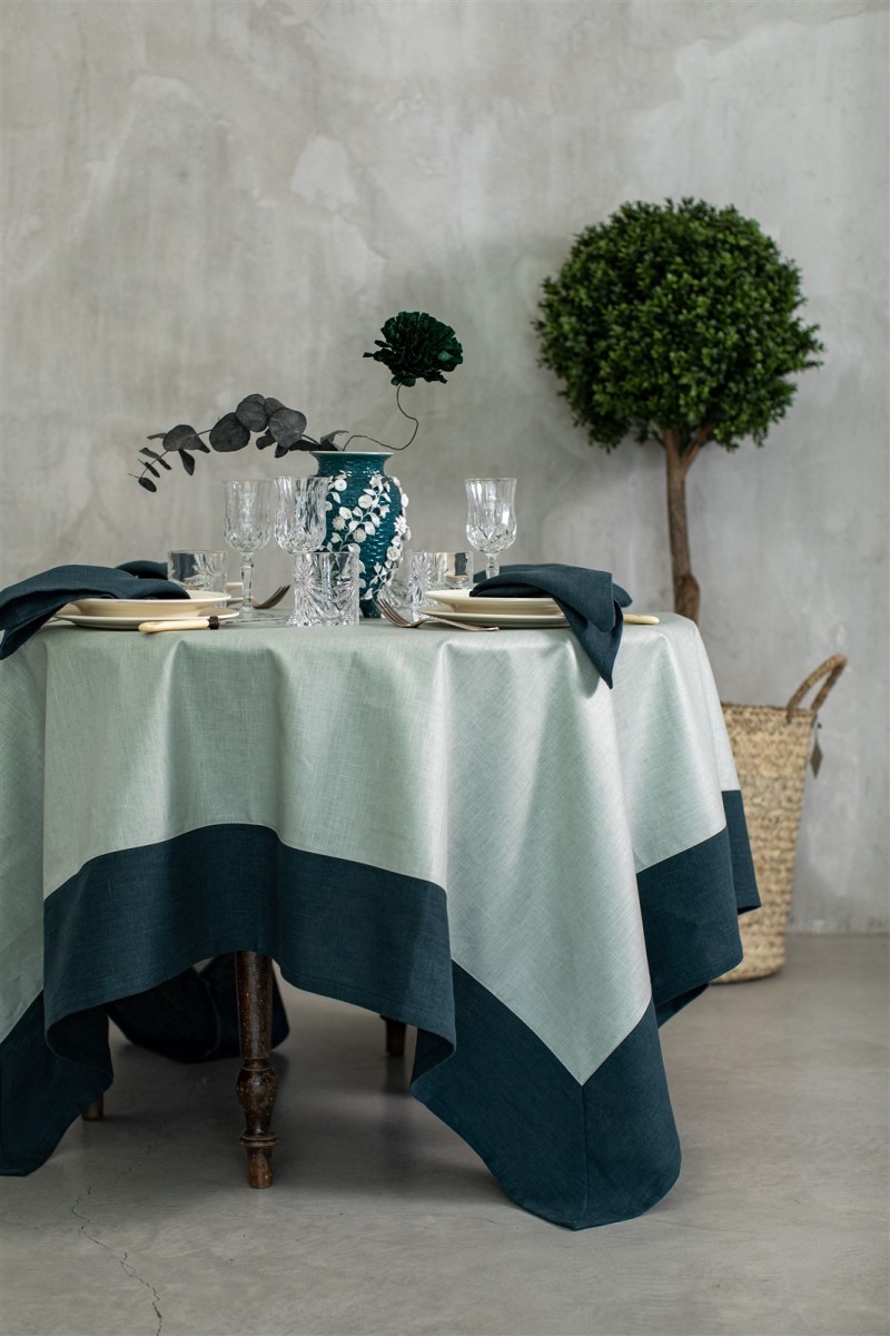 Stain Resistant Linen Bauhaus Tablecloth