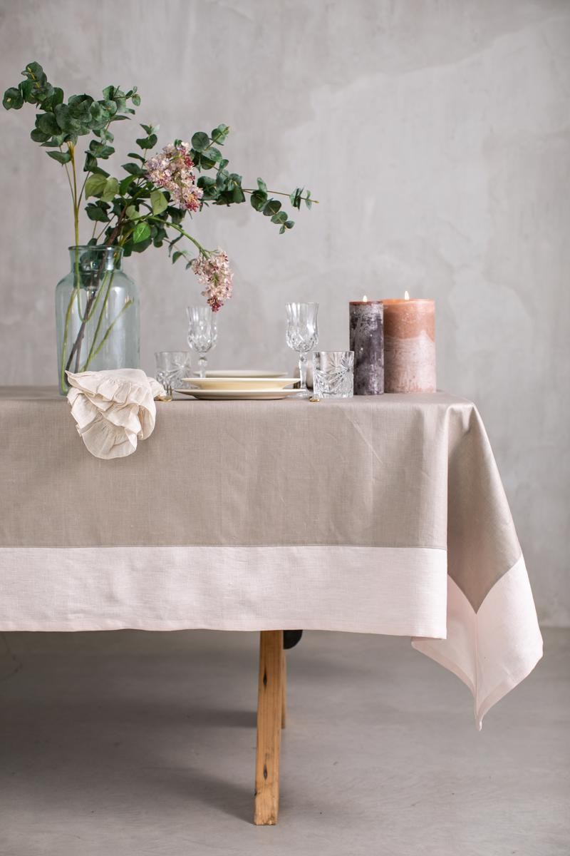 Stain Resistant Linen Bauhaus Tablecloth