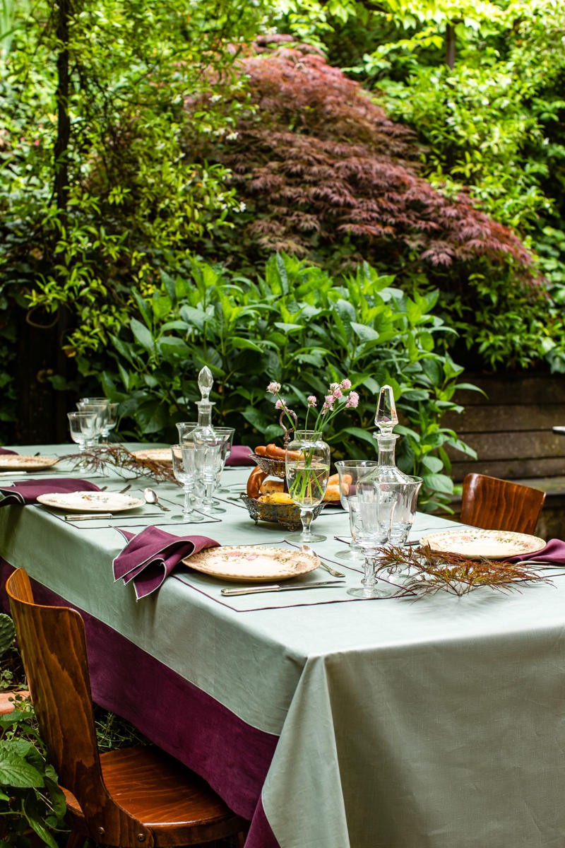 Stain Resistant Linen Bauhaus Tablecloth