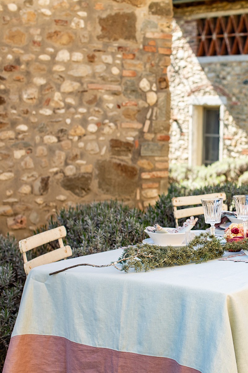 Stain Resistant Linen Bauhaus Tablecloth