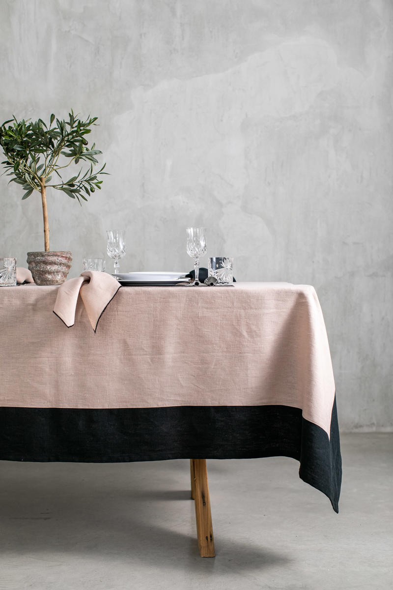 Stain Resistant Linen Bauhaus Tablecloth