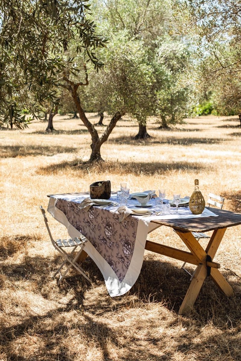 Stain Resistant Cotton Bauhaus Tablecloth