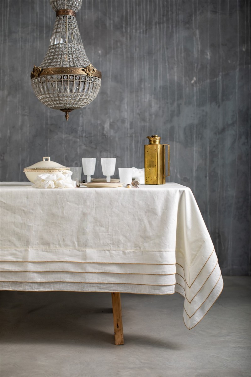 Stain Resistant Linen Sfogliatella Tablecloth