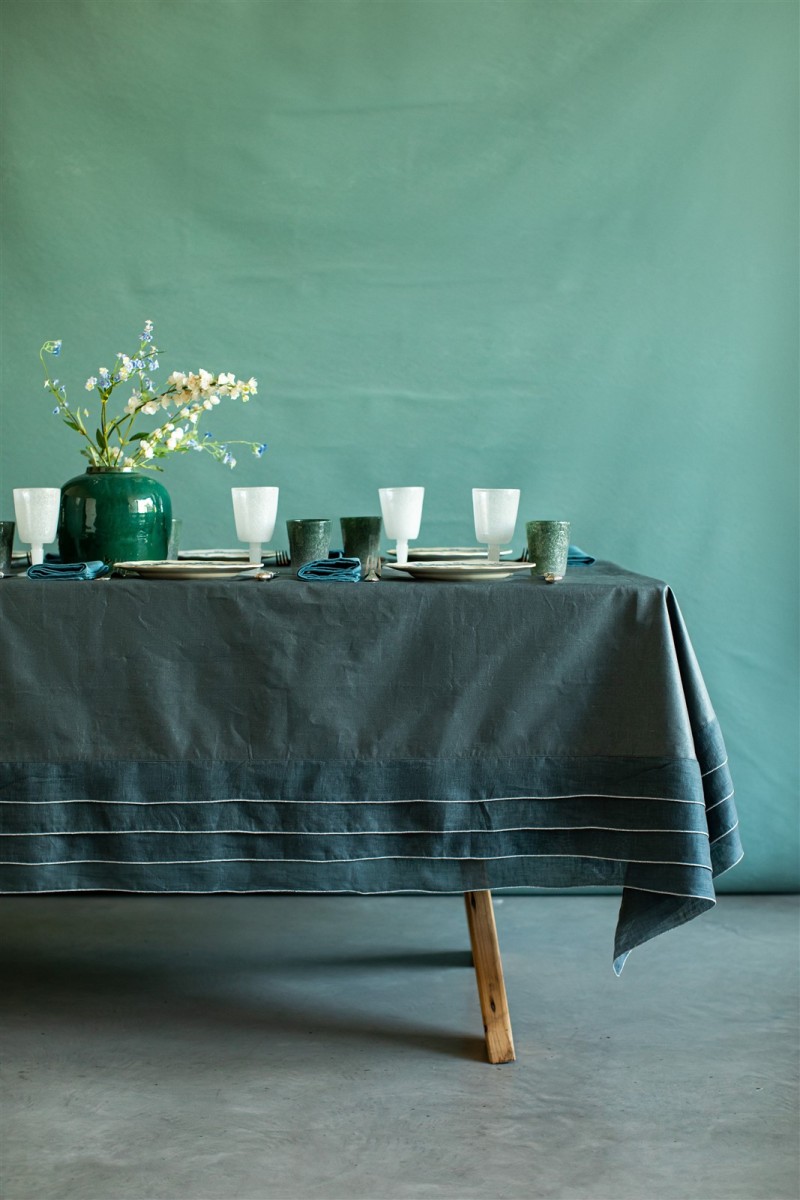 Stain Resistant Linen Sfogliatella Tablecloth