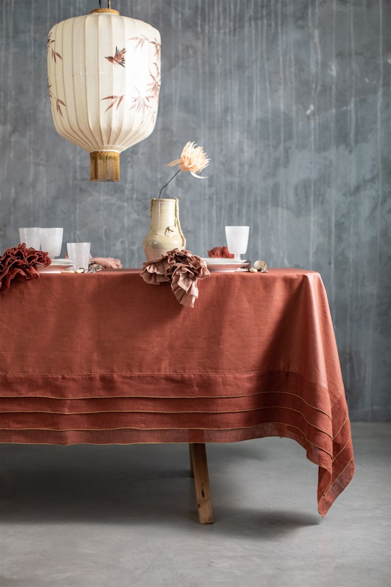 Stain Resistant Linen Sfogliatella Tablecloth