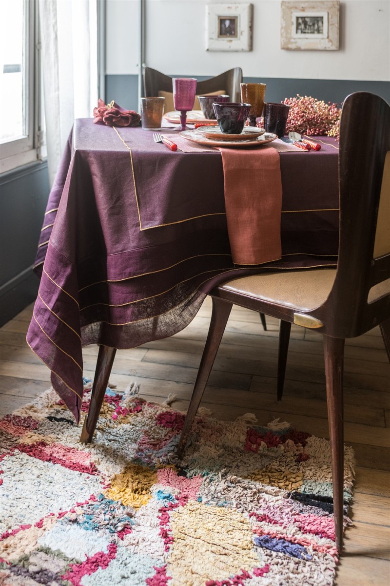 Stain Resistant Linen Sfogliatella Tablecloth