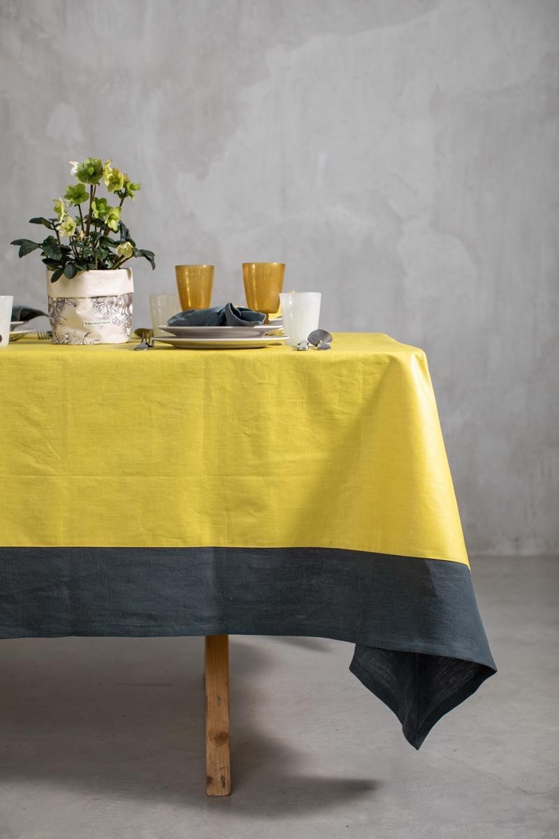 Stain Resistant Linen Bauhaus Tablecloth