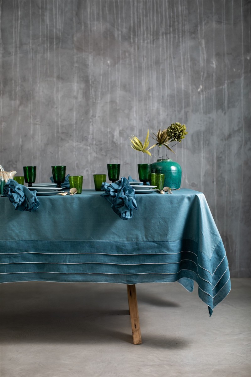 Stain Resistant Linen Sfogliatella Tablecloth