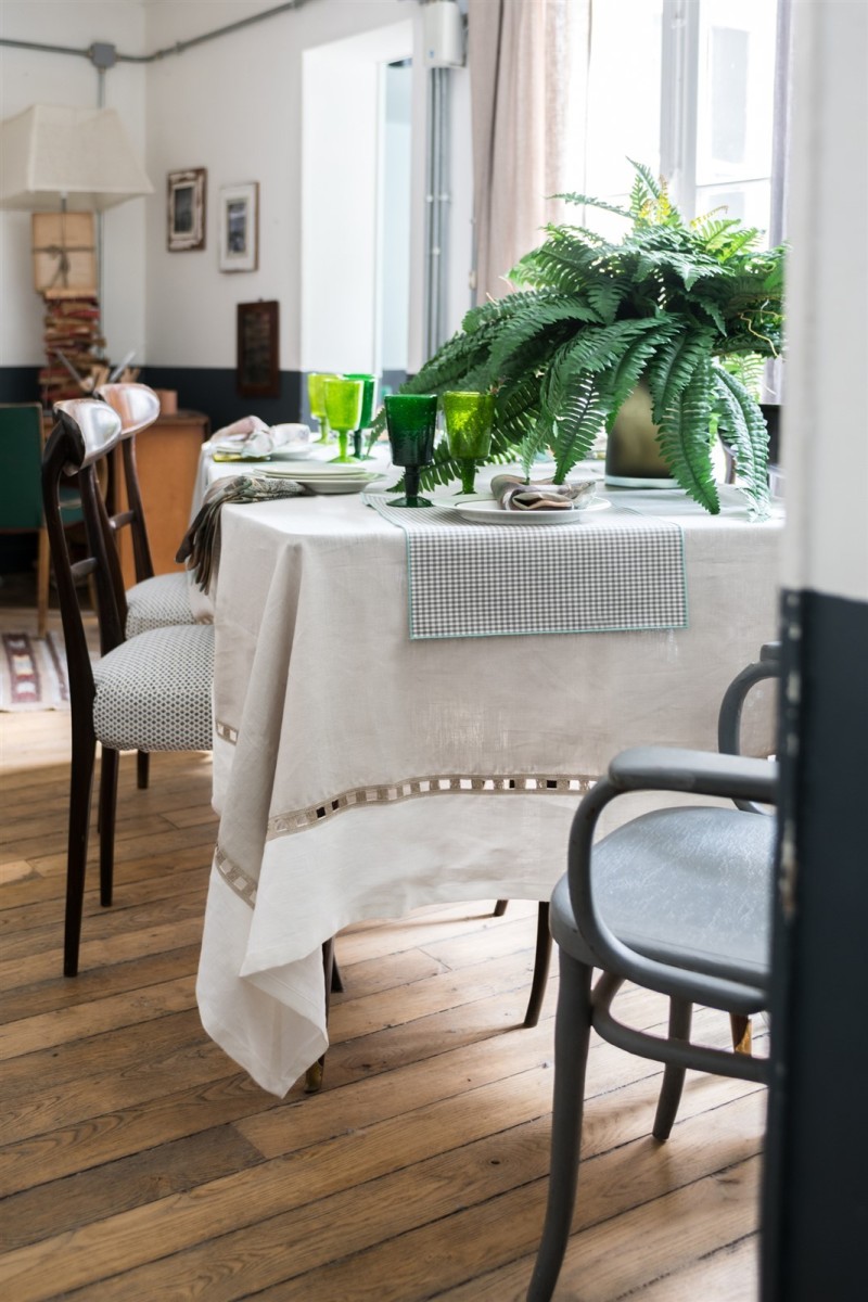 Riviera Tablecloth in Stain Resistant Linen