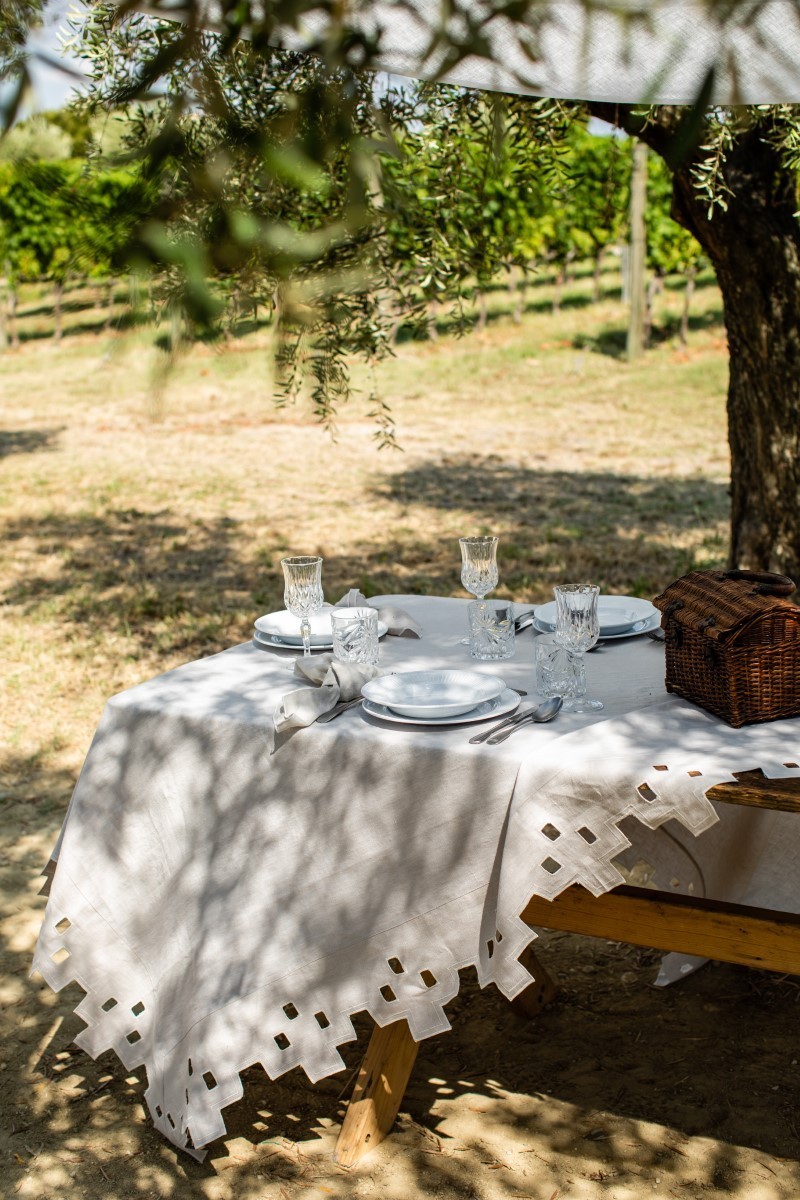 Lea Tablecloth in Stain Resistant Linen