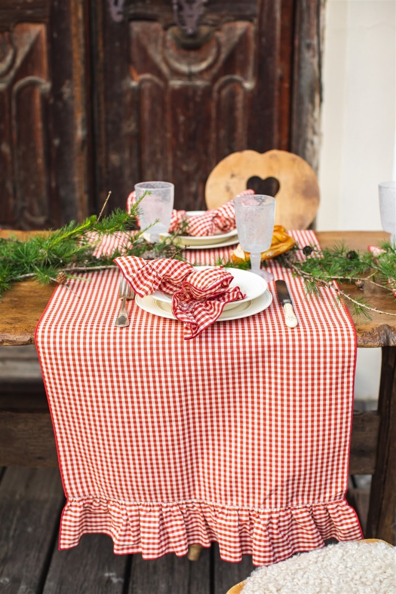 Gitane Chemin de table en coton enduit