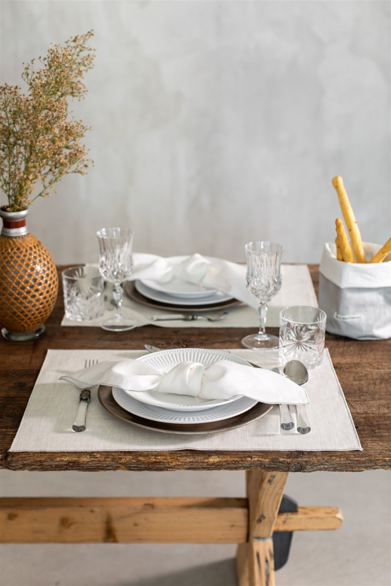 Linen Placemat Stain Resistant Filo