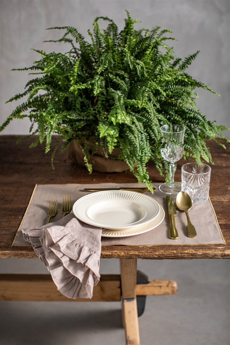 Linen Placemat Stain Resistant Filo