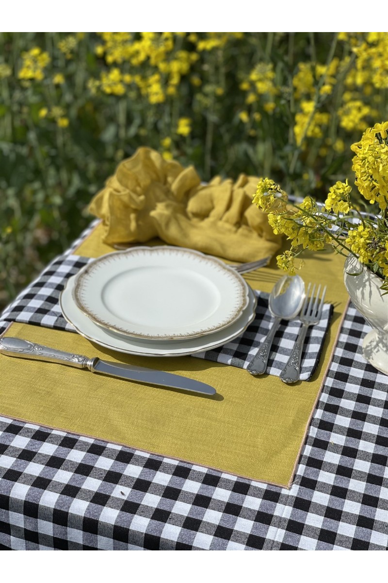 Linen Placemat Stain Resistant Filo