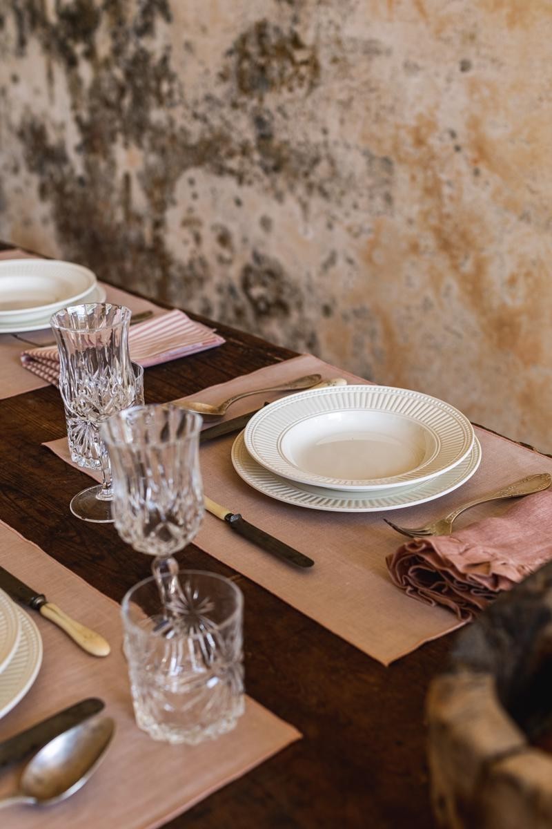 Linen Placemat Stain Resistant Filo