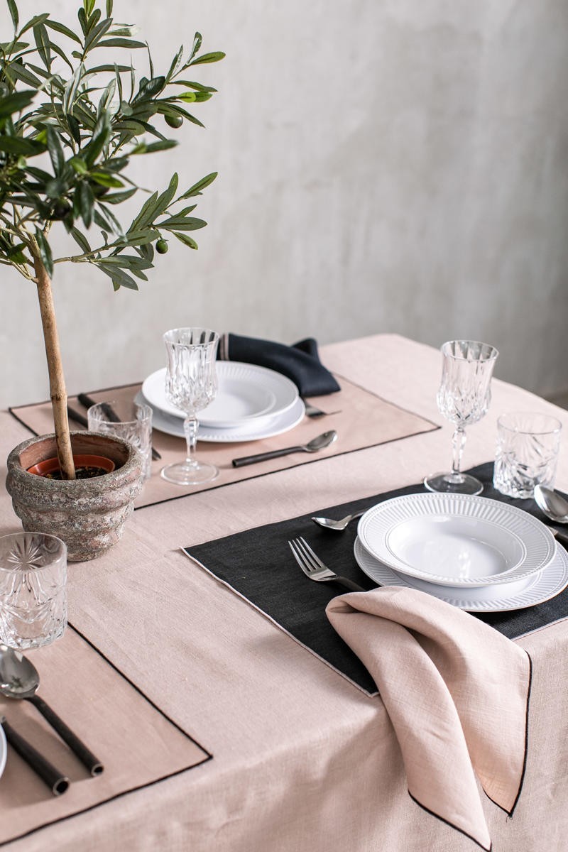 Linen Placemat Stain Resistant Filo