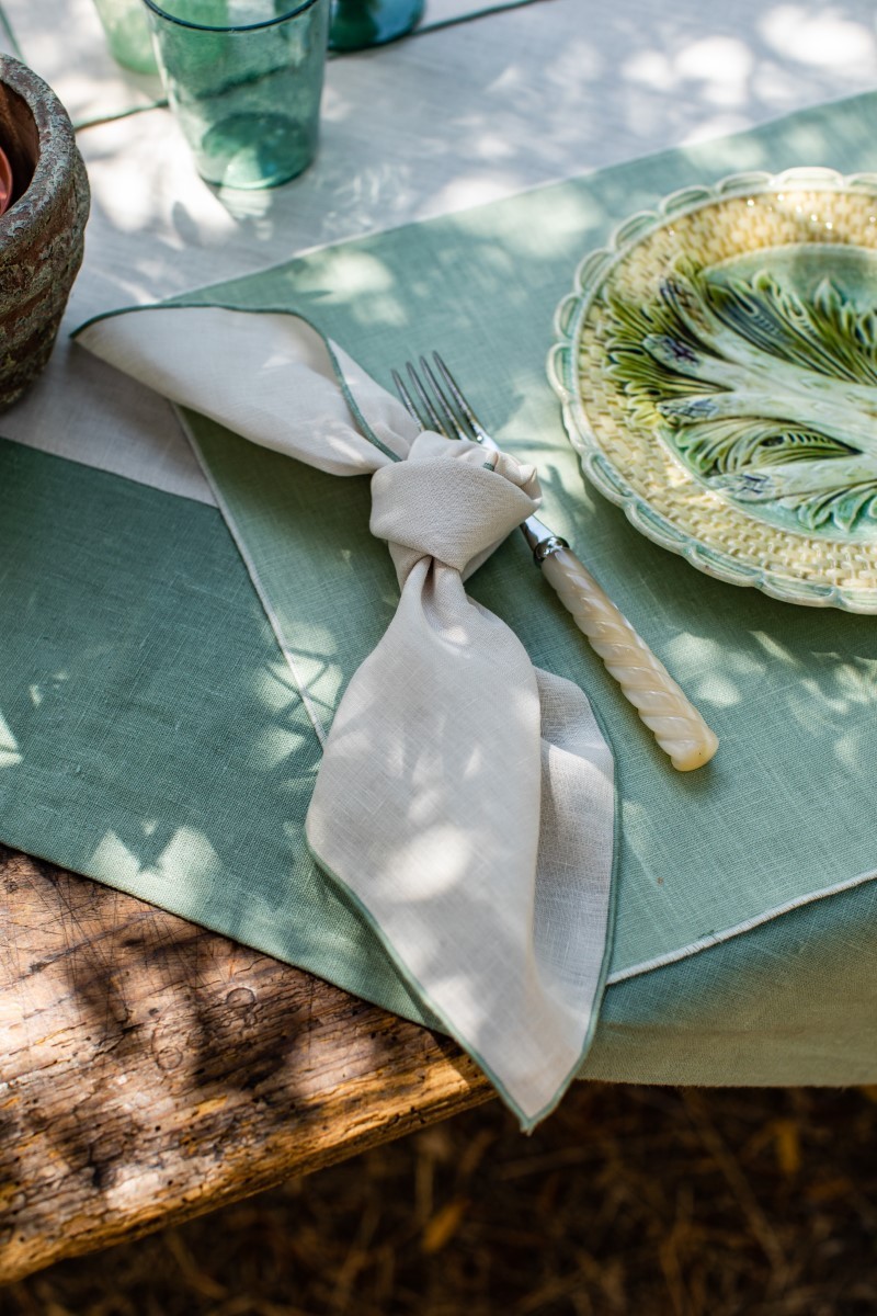 Linen Placemat Stain Resistant Filo