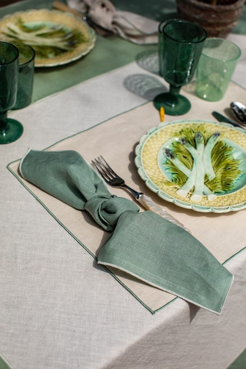 Linen Placemat Stain Resistant Filo