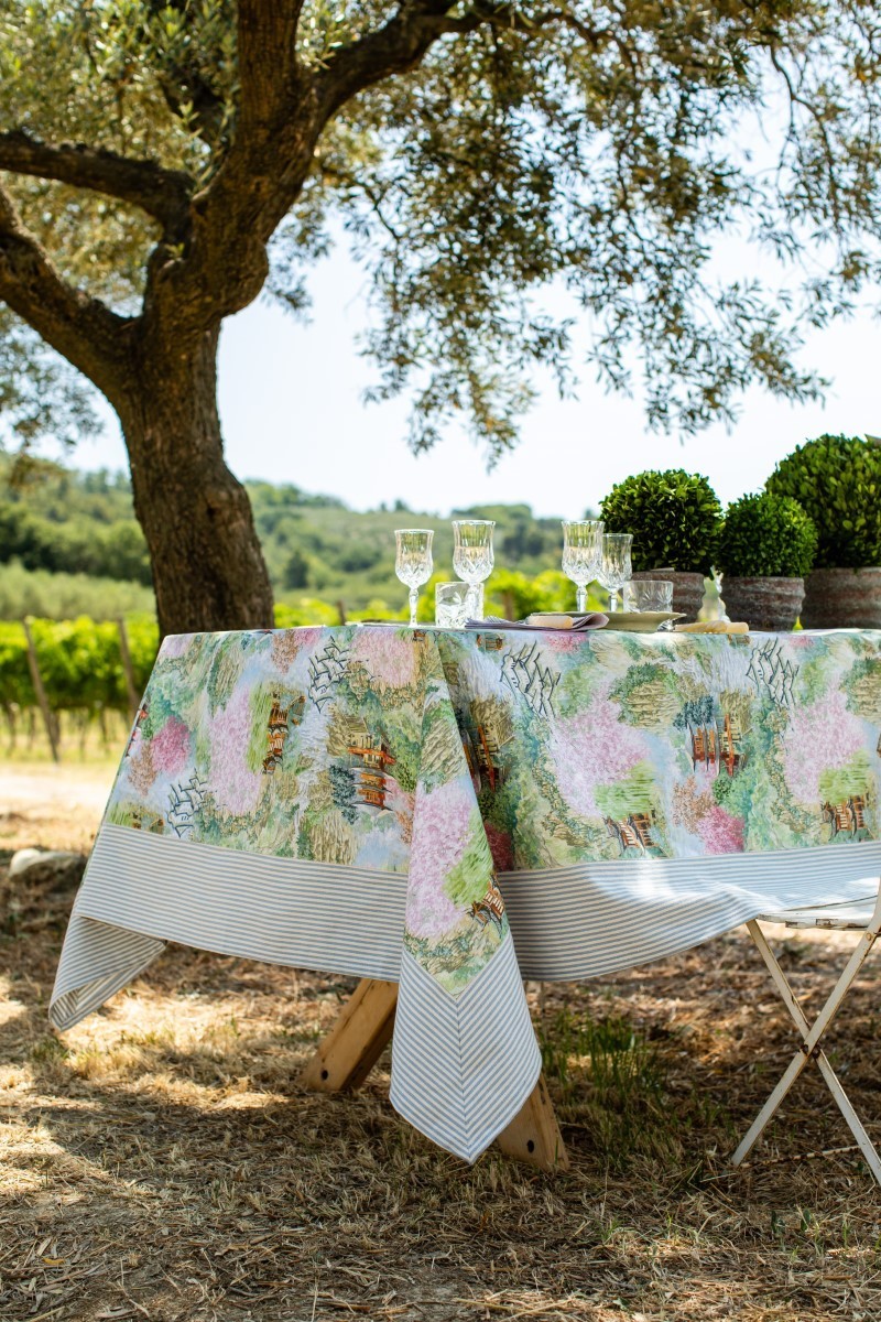 Stain Resistant Cotton Bauhaus Tablecloth