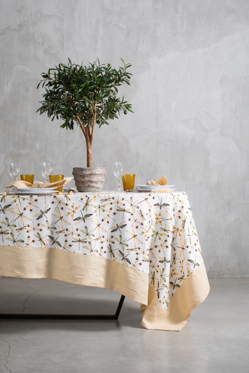 Stain Resistant Cotton Bauhaus Tablecloth