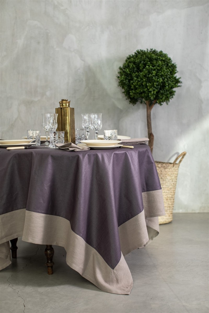 Stain Resistant Linen Bauhaus Tablecloth