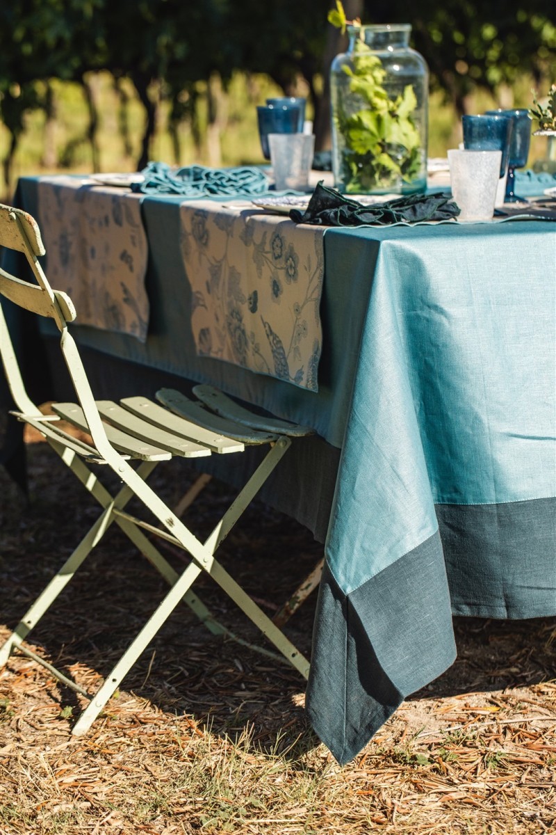 Stain Resistant Linen Bauhaus Tablecloth