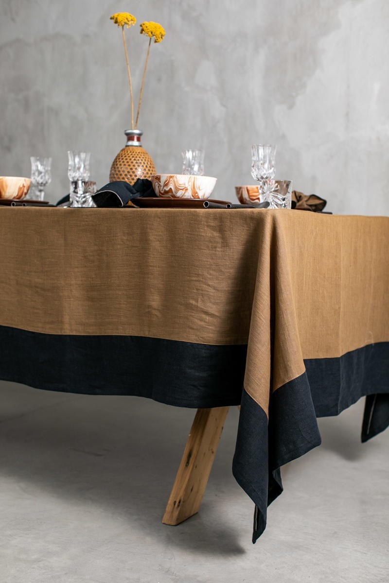 Stain Resistant Linen Bauhaus Tablecloth