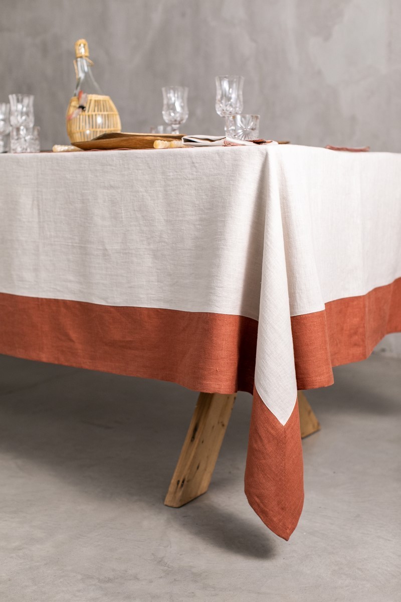 Nappe en lin Bauhaus enduit