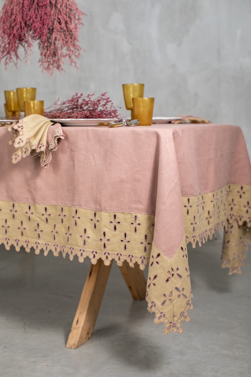 Amalfi Stain Resistant Linen Tablecloth