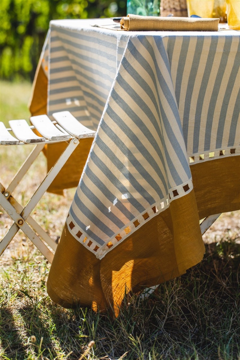 Riviera Tablecloth in Stain Resistant Linen +