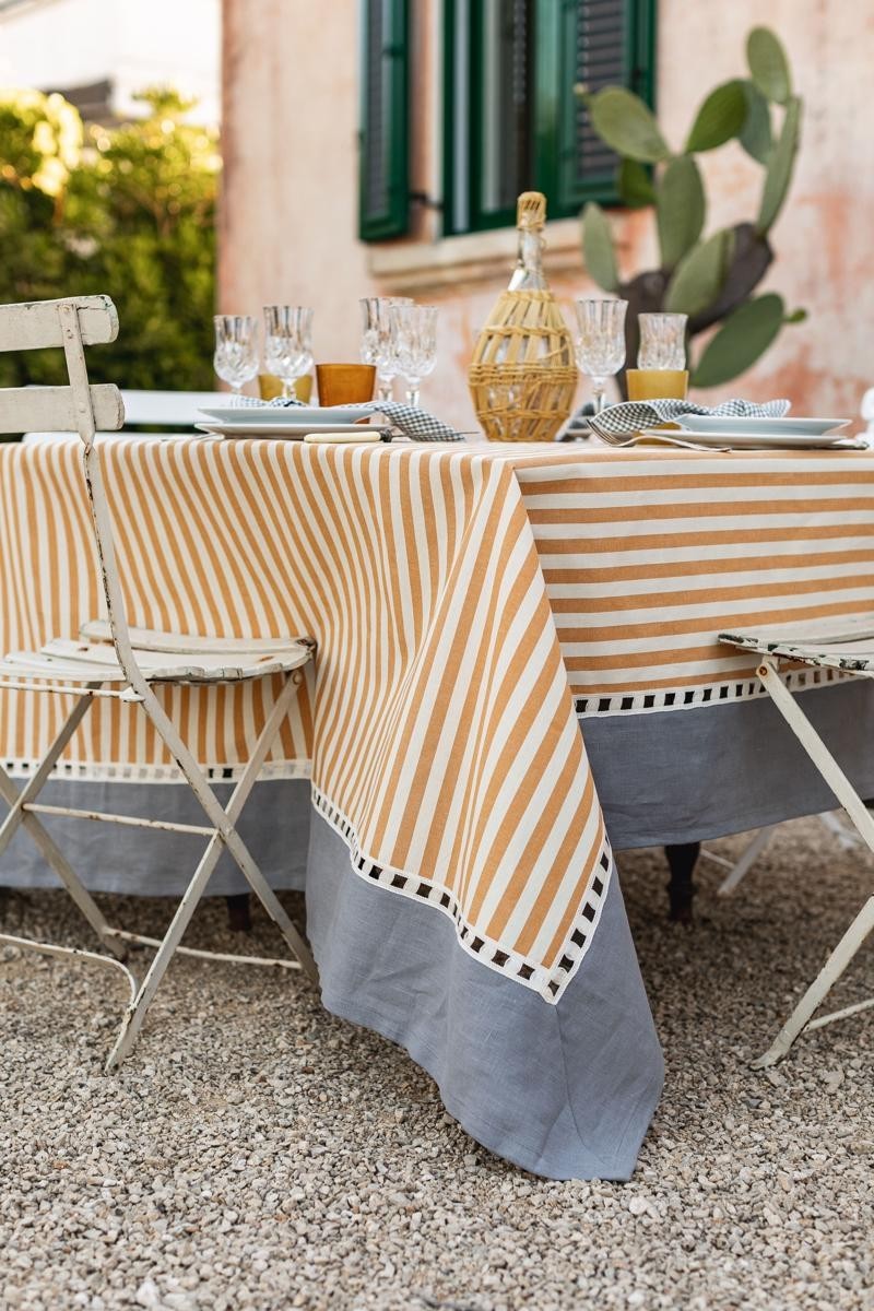 Riviera Tablecloth in Stain Resistant Linen +