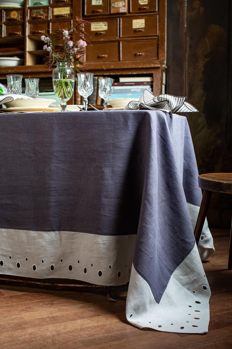 Eva Stain Resistant Linen Tablecloth