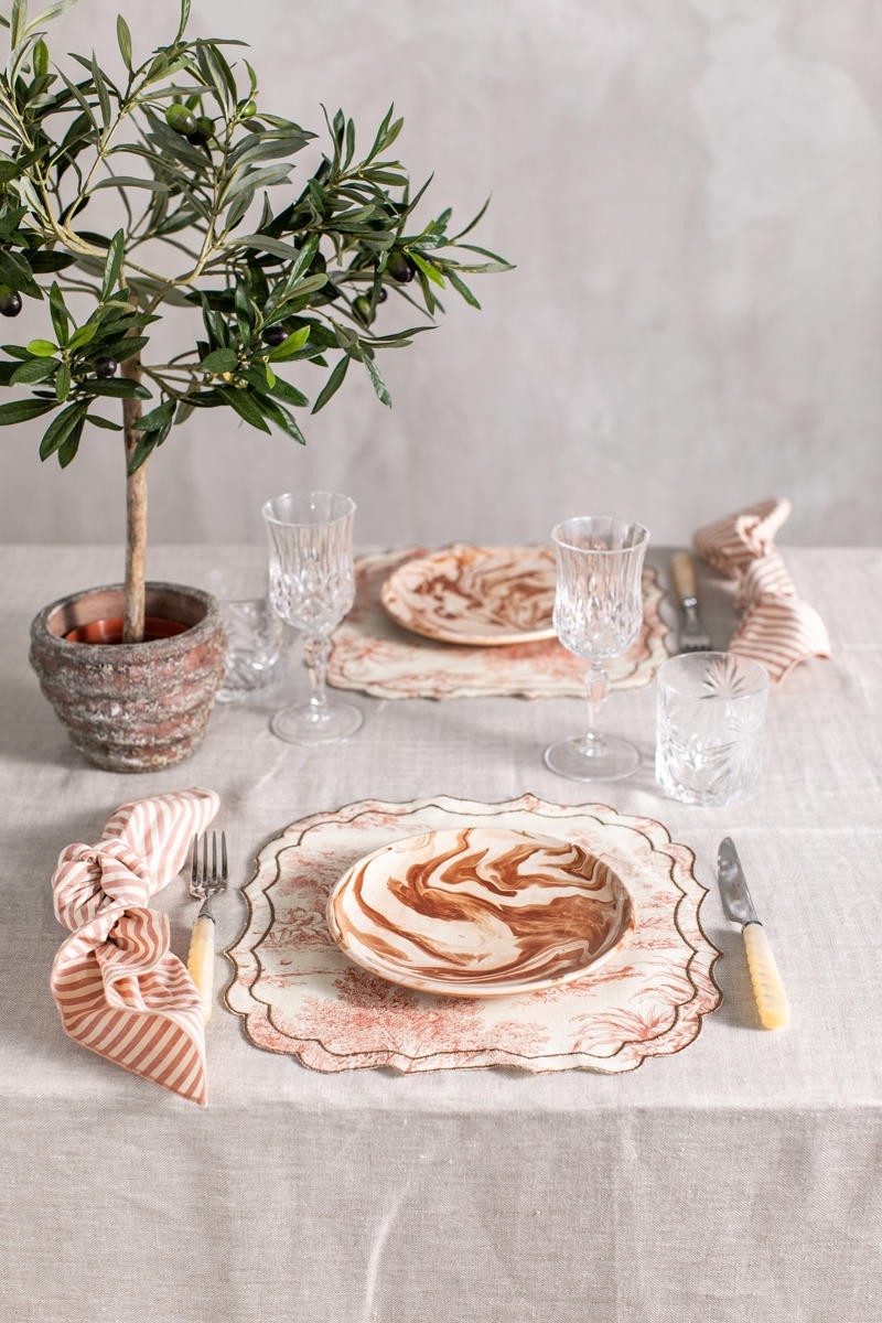 Set de table Firenze en coton enduit