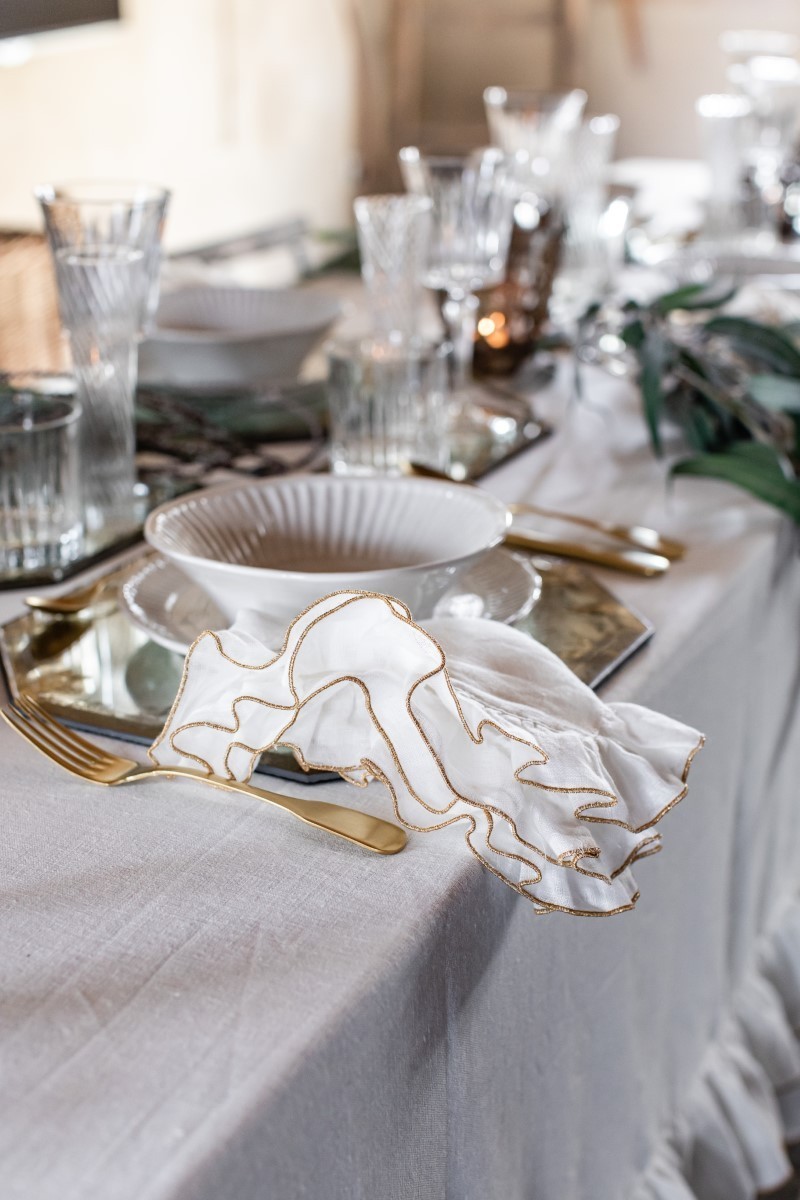 Gitane Napkin in Linen and Lurex