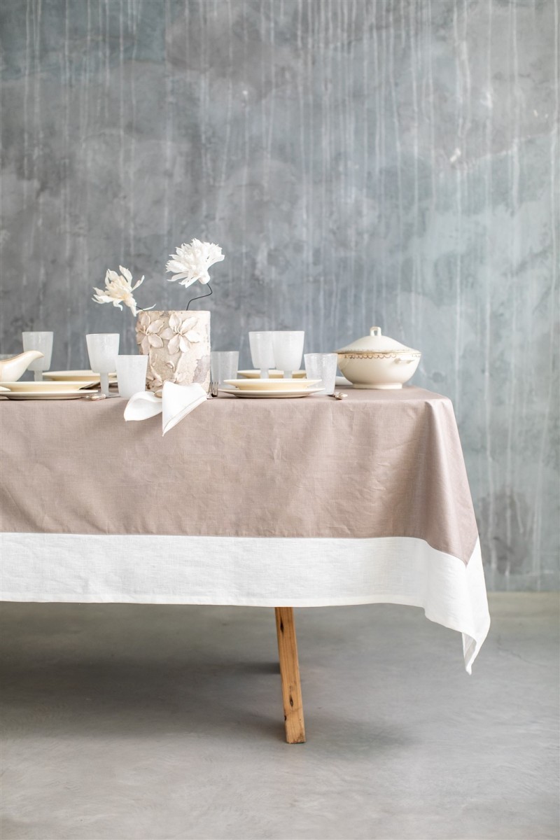 Stain Resistant Linen Bauhaus Tablecloth