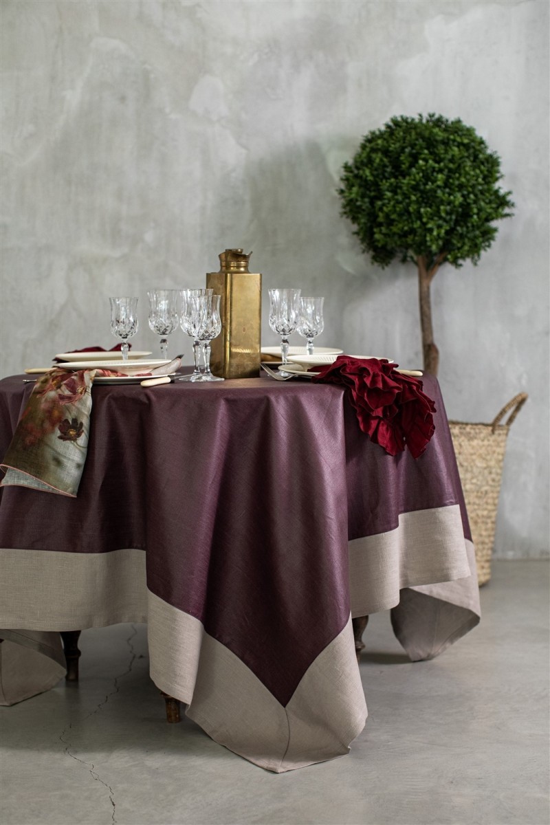 Stain Resistant Linen Bauhaus Tablecloth