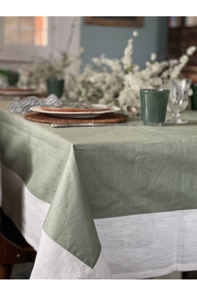 Stain Resistant Linen Bauhaus Tablecloth