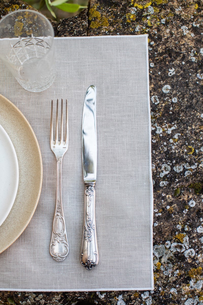 Linen Placemat Stain Resistant Filo