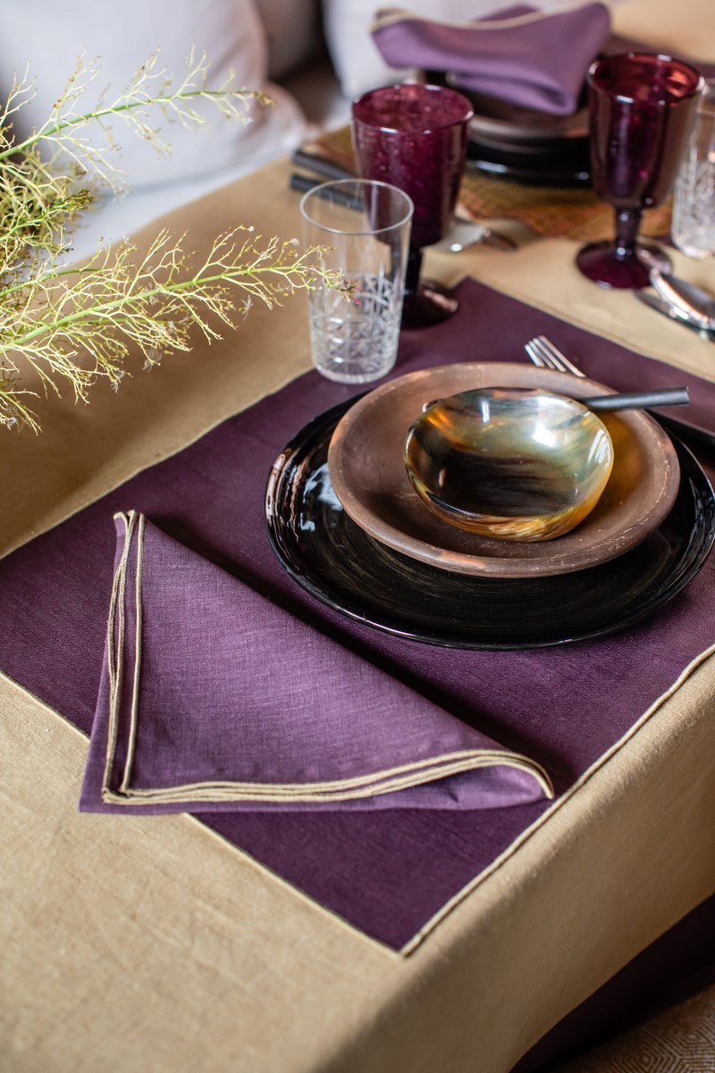 Linen Placemat Stain Resistant Filo