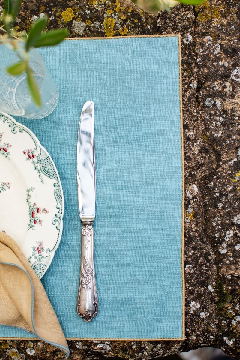 Linen Placemat Stain Resistant Filo