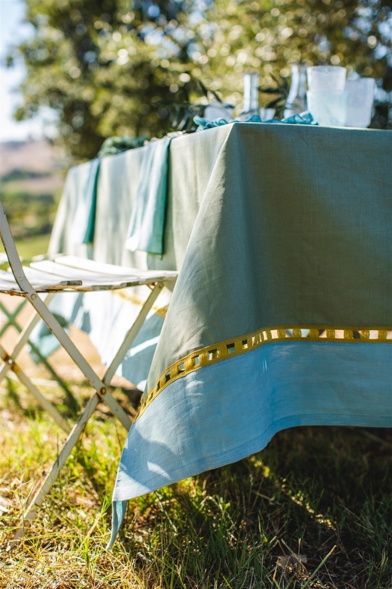 Riviera Tablecloth in Stain Resistant Linen +