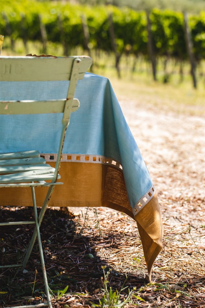 Riviera Tablecloth in Stain Resistant Linen +