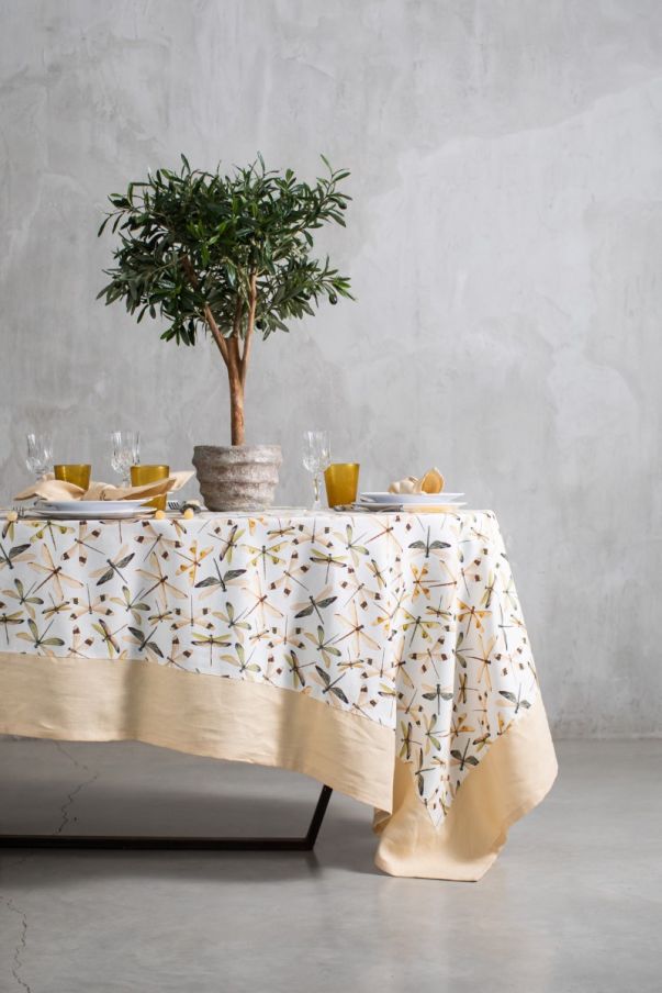 Antistain Linen Tablecloth Bauhaus