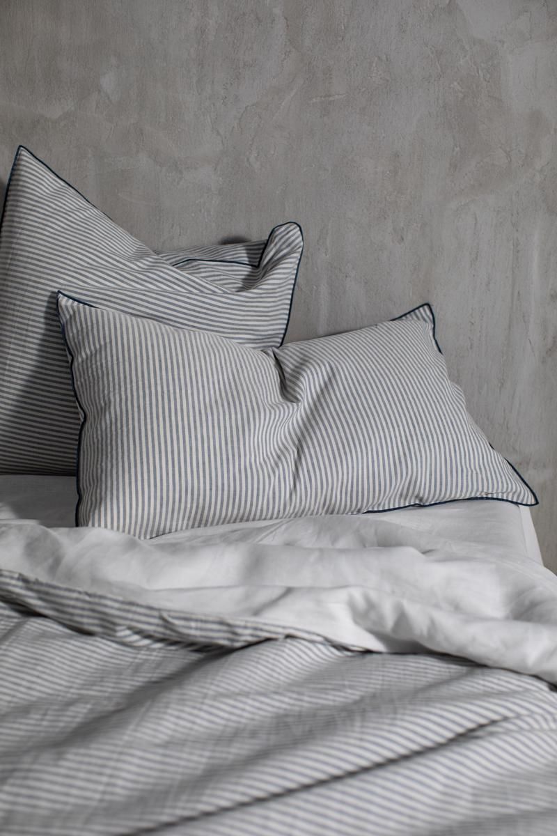 Federa per cuscino, federa per cuscino in stile country fodera per cuscino  posto preferito a righe grigio/bianco/rosso 40 x 40 cm. -  Italia